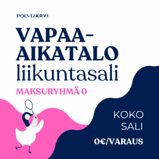Vapaa-aikatalo, liikuntasali, maksuryhmä 0, koko sali