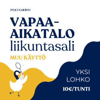 Vapaa-aikatalo, liikuntasali, yksi lohko, muu käyttö